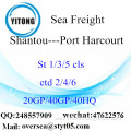 Shantou Port Sea Freight Shipping To Port Harcourt